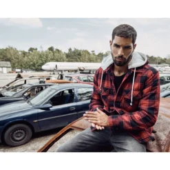 Brandit Lumber Hooded Jacket Red/Black -Deals Trenzyne Store 3172 41 Brandit Lumber JacketHooded Red Black 003