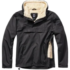 Brandit Windbreaker Sherpa Jacket Black