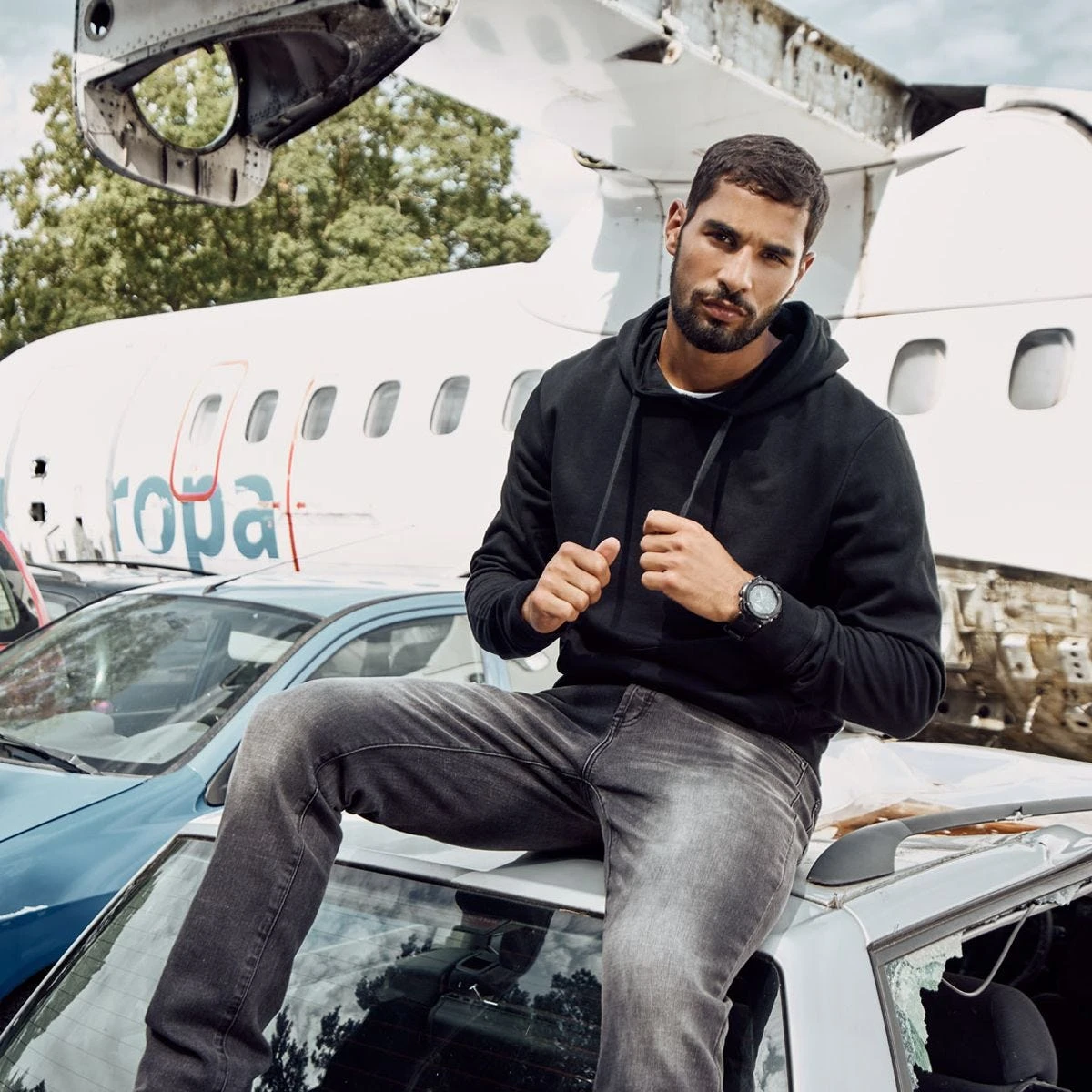 Brandit Sweathoody Black 2 Brandit Sweathoody Black - Image 2