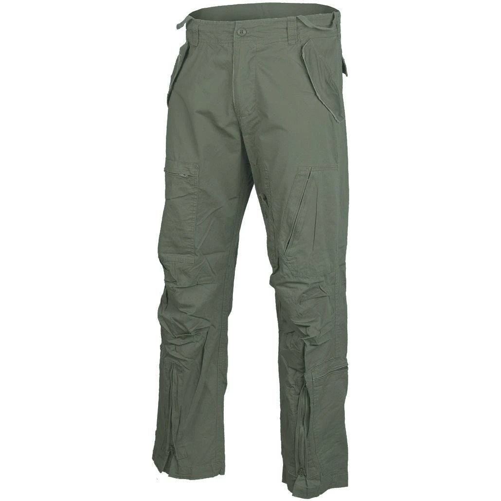 Mil-Tec Pilot Trousers Poplin Cotton Prewashed Olive 1 Mil-Tec Pilot Trousers Poplin Cotton Prewashed Olive