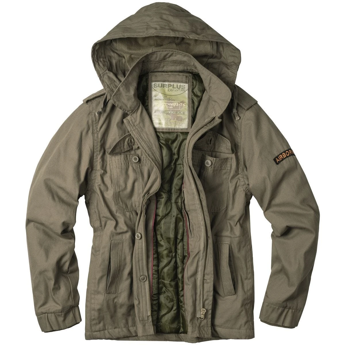 Surplus Airborne Jacket Olive 2 Surplus Airborne Jacket Olive - Image 2