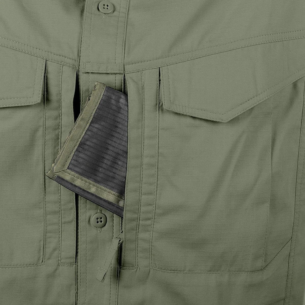 Helikon Defender Mk2 Short Sleeve Shirt Olive Green 4 Helikon Defender Mk2 Short Sleeve Shirt Olive Green - Image 4