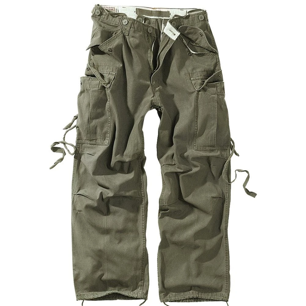Surplus Vintage Fatigues Trousers Olive 1 Surplus Vintage Fatigues Trousers Olive