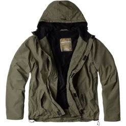Surplus Windbreaker With Zipper Olive